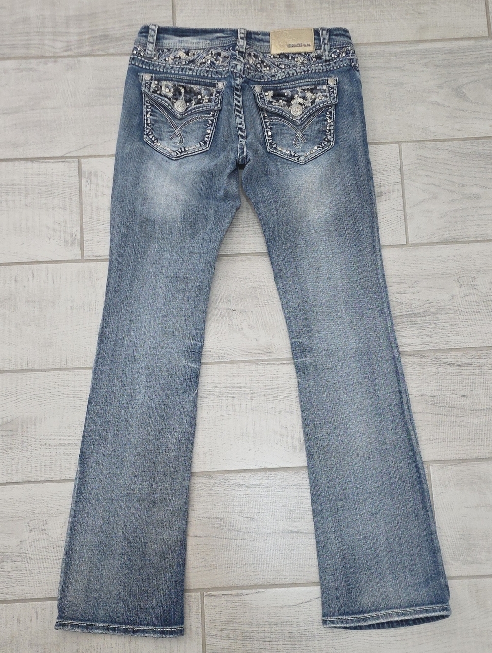 Grace in LA Bootcut Women's Size 27 Embellished Festival Western